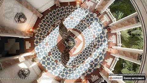 Beneos Battlemaps: Bright Temple: Statue 1 [Pen & Paper Animated Battlemap]