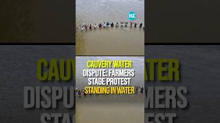 Cauvery Water Dispute: Farmers Stage Protest Standing In Water At Mukkombu Dam