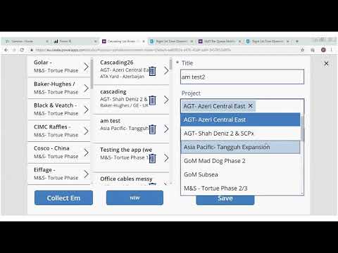 PowerApps Cascading Combobox