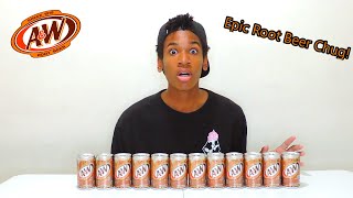 12 Can Root Beer Chug Challenge | 2.70 Liter Soda Chug