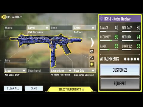 Best Icr 1 Gunsmith Loadout In Call Of Duty Mobile Youtube