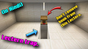 How to make lectern trap in Minecraft. (In Hindi)