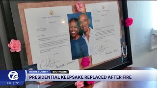 Southgate senior gets replacement Obama letter after fire