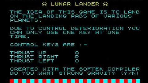 Lunar Lander (ZX Spectrum)