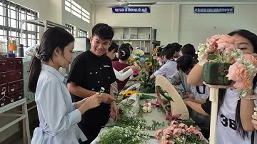 Hội thì cắm hoa Chào mừng ngày nhà giáo Việt nam  Trường THPT TÂN HƯNG || châu ngọc vlog & bonsai 