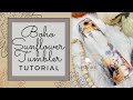 Outlined Boho Sunflower Tumbler Tutorial