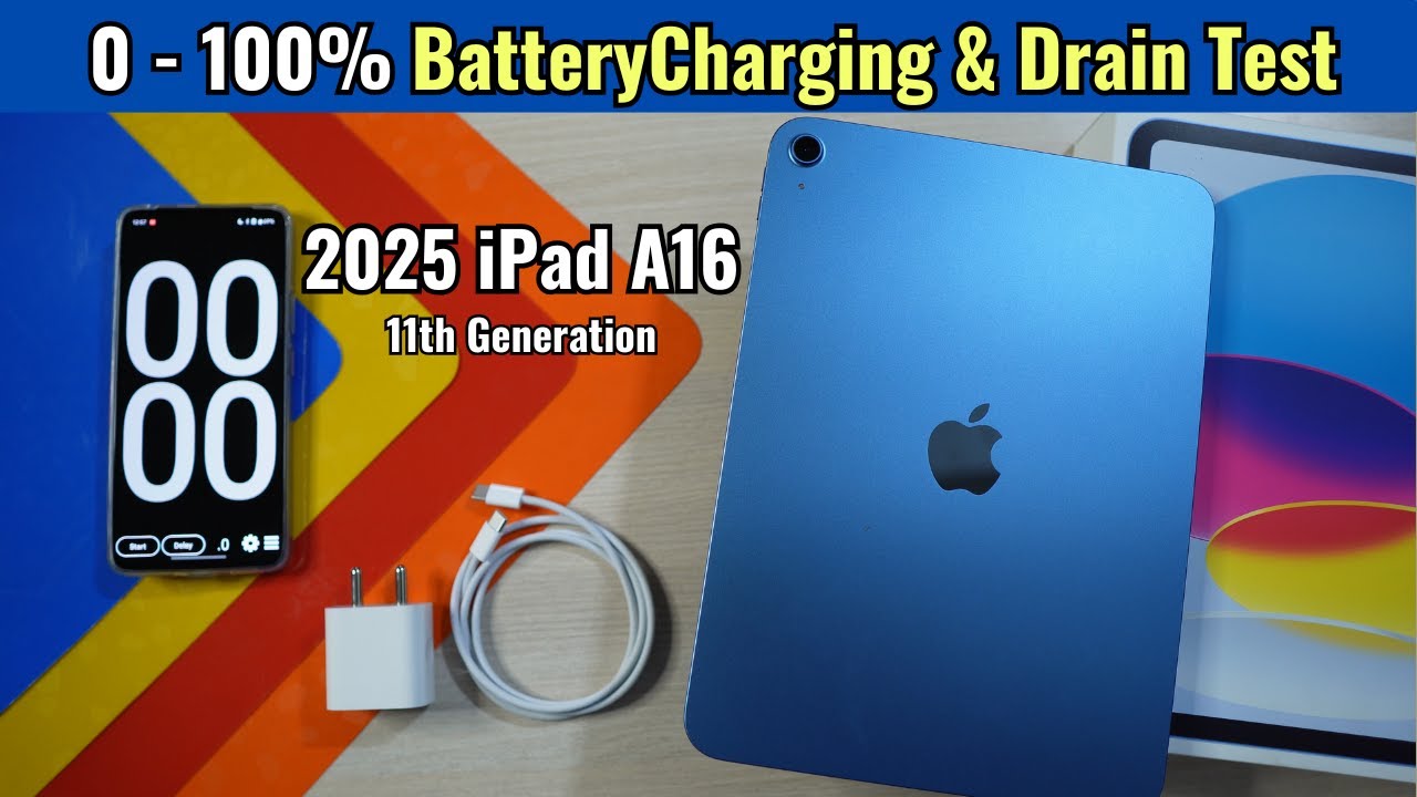 2025 iPad A16 11th Gen Battery Charging & Drain Test Review - Gaming, Heating, Benchmark, etc
