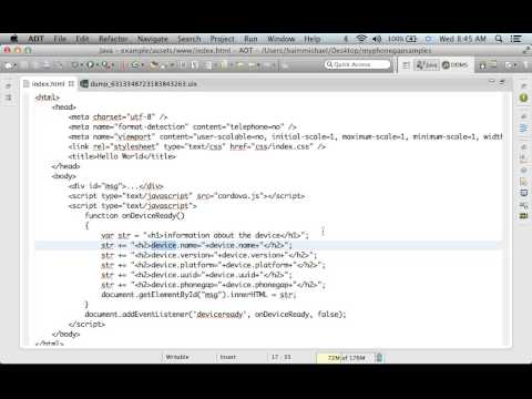 The PhoneGap window.device Object
