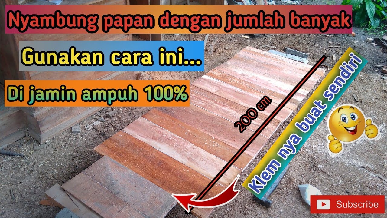  Cara  menyambung papan kayu  yang jumplahnya banyak sangat 