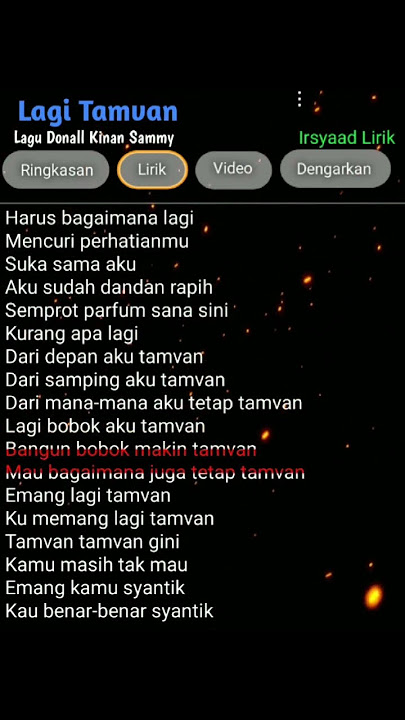 Lirik lagu lagi tamvan #shorts #liriklagu