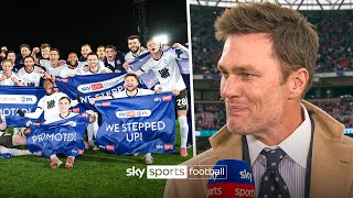 "We have to go and earn it next year" 💪 Tom Brady looks ahead to Birmingham in the Championship