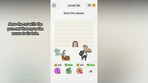 Braindom Level 182 Save the mouse.