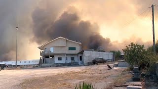 Wildfire in northern Portugal 'threatening several villages'