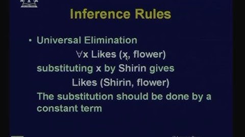 Lecture - 14 Reasoning Using First Order Logic