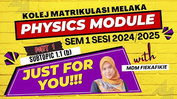 SUBTOPIC 1.1 (b): [PART 1] Determine Dimension of Derived Quantities, Physics Sem 1, 24/25