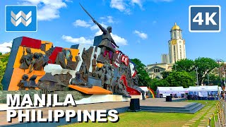 [4K] Manila Philippines 🇵🇭 Jones Bridge to City Hall Walking Tour &amp; Travel Guide 2023 Flavors of NCR