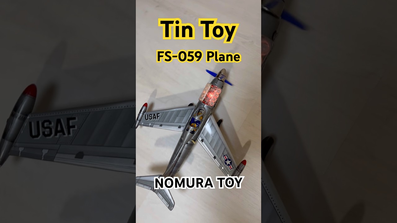 ブリキのおもちゃ 野村トーイFS-059戦闘機 Tin Toy NOMURA TOY FS-059