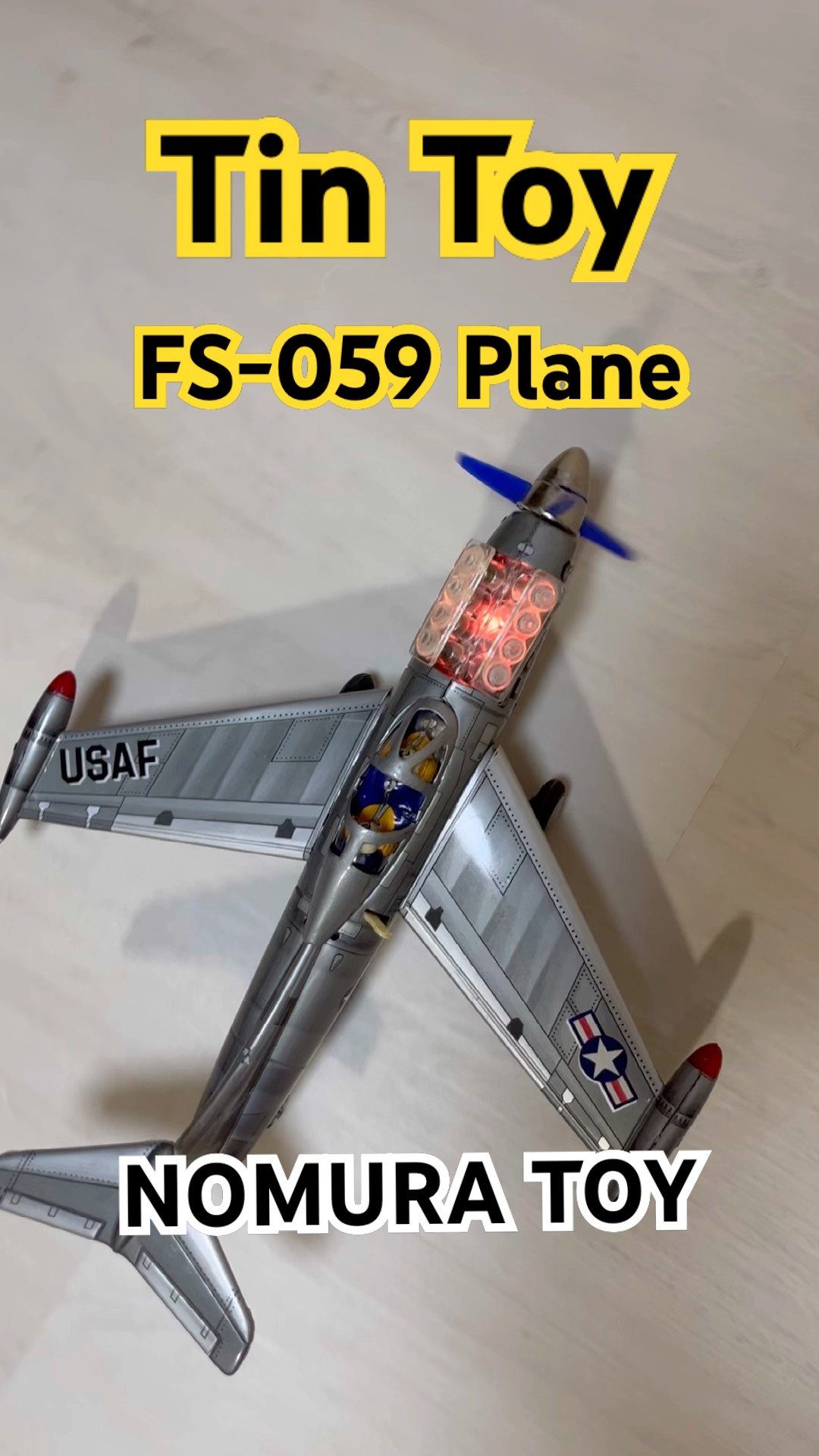 ブリキのおもちゃ 野村トーイFS-059戦闘機 Tin Toy NOMURA TOY FS-059