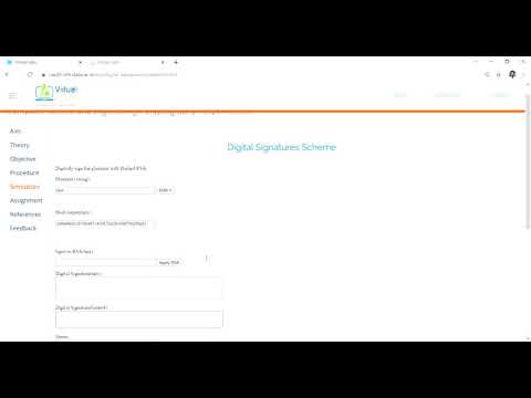 iitb virtual Lab | Cryptography lab |Digital Signatures Scheme