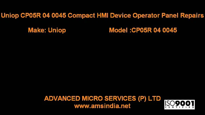 Uniop CP05R 04 0045 Compact HMI Device Operator Panel Repairs