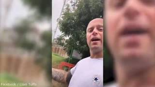 Driver rants to traffic warden after he is unable to move his car