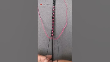 Macrame bracelet square knot with X pattern #macramebracelet #macrametutorial #shortsvideo