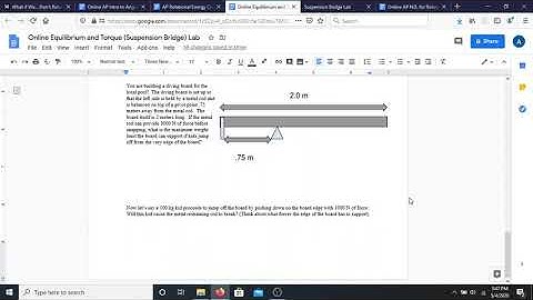 Equilibrium and Torque Bridge Lab Video