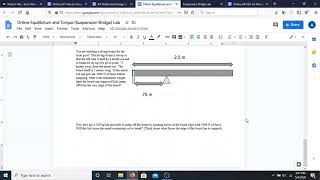 Equilibrium and Torque Bridge Lab Video