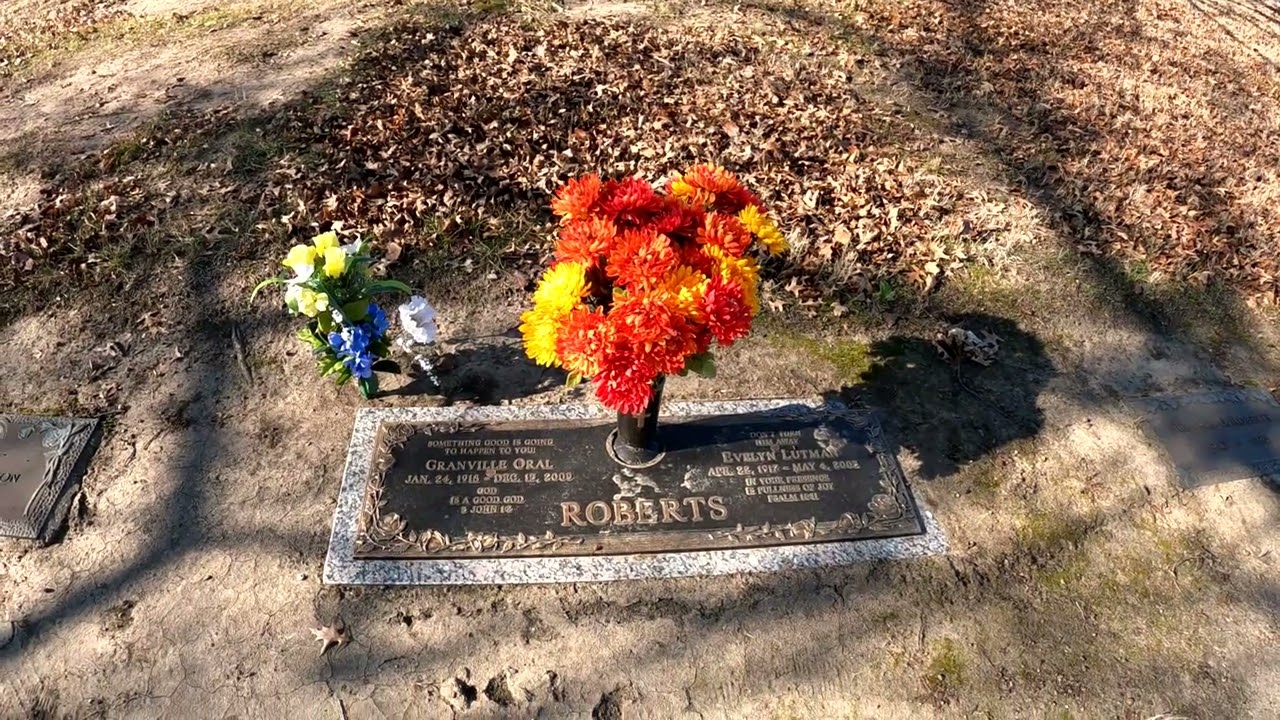 Oral Roberts Grave.  Founder of Oral Roberts University. Televangelist. Tulsa OK.