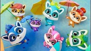 欢唱小浣熊 ⭐️ 雨伞 ⭐️ 儿童搞笑卡通 - Super Toons TV动画片
