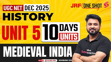 UGC NET History Unit 5 | Medieval India History UGC NET | UGC NET History Classes By Ashwani Sir