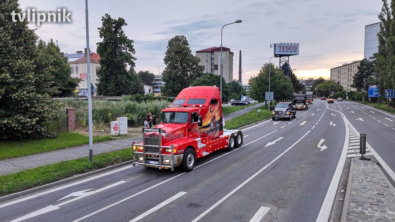 Van & Truck Show Přerov 2025 - večerní spanilá jízda Přerovem - 25.7.2025 - video 1