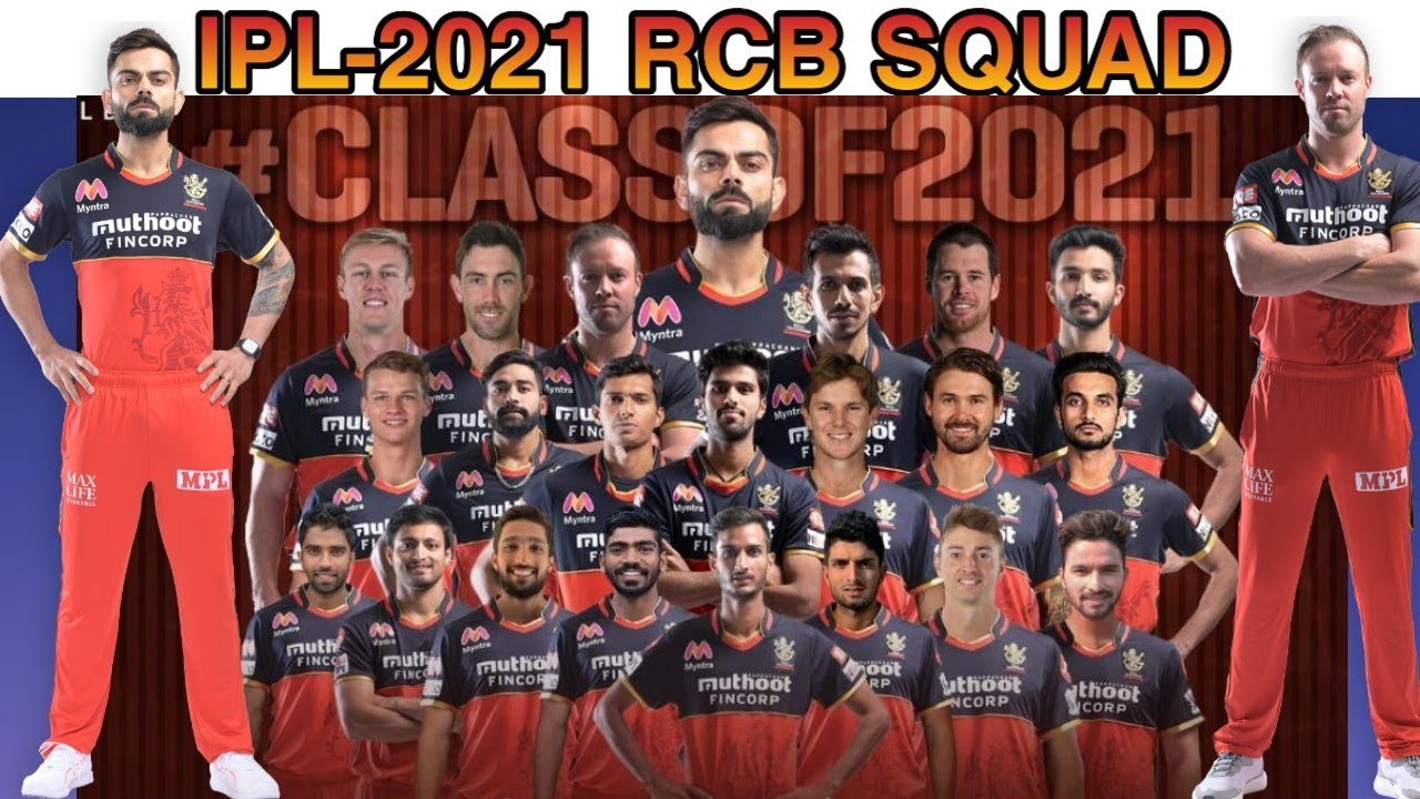 Vivo IPL 2021 Royal Challengers Bangalore Full Squad  |  RCB Players List 2021