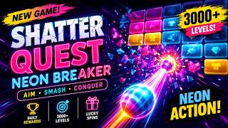 Shatter Quest Neon Breaker : Brick Breaker Game screenshot 5