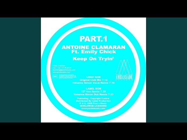 Antoine Clamaran - Keep On Tryin'