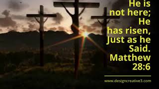 He is not here; He has risen, Just as he Said. Matthew 28:6