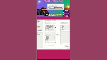 📷Camera option in Excel | 📷 Hidden Cam option in Excel😱#shorts