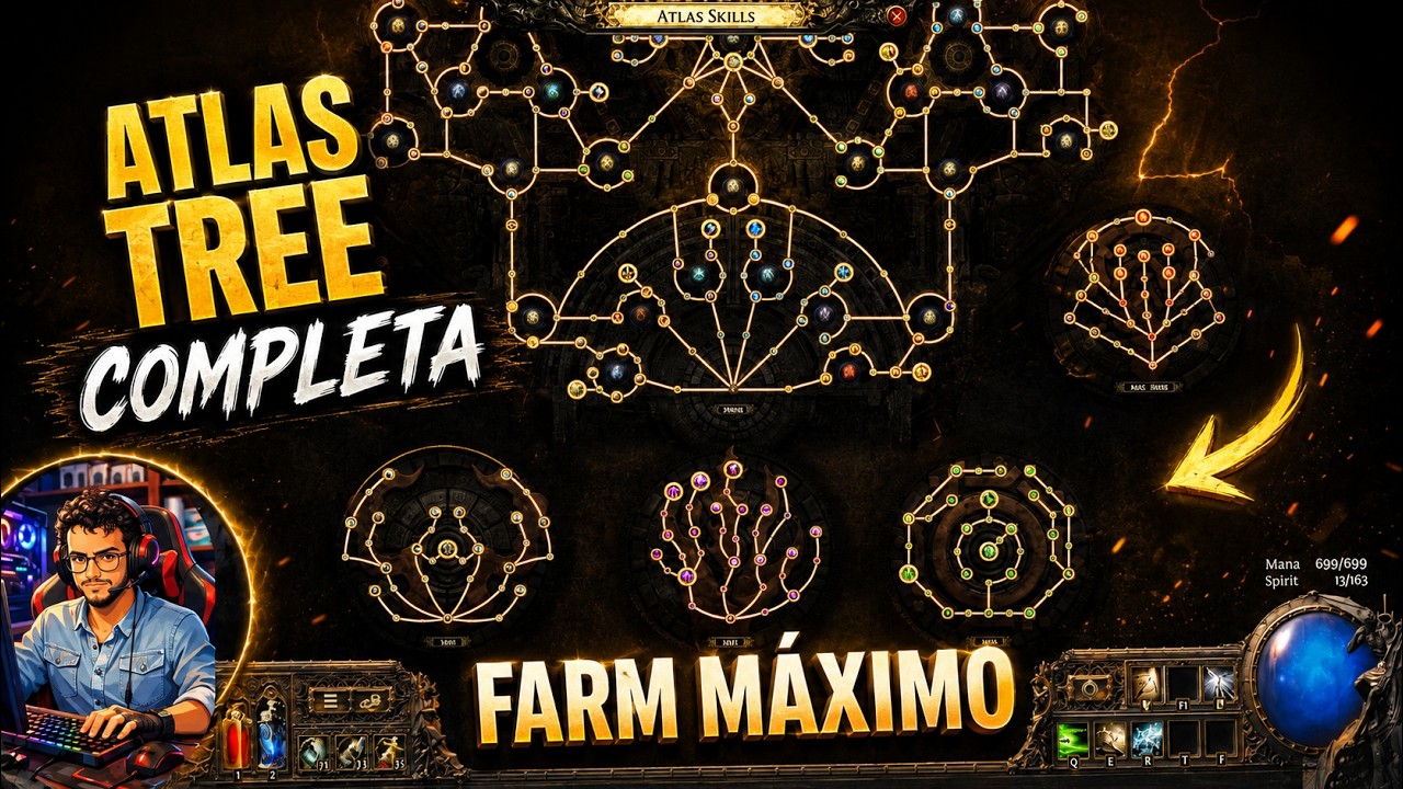 POE 2 0.5 ATLAS TREE COMPLETA QUE MONTEI PRA MAXIMIZAR O FARM NESSA ...