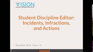 Student Discipline Editor