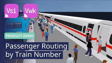 Passenger Routing by Train Number | PTV Vissim & Viswalk | Product Demo