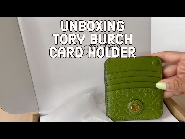 Tory Burch T Monogram Leather Bifold Wallet in Green