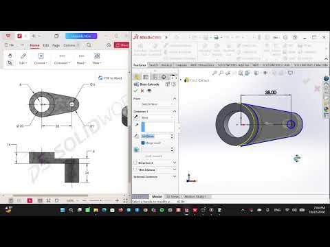 SolidWorks Tutorial for Beginners | Exercise 2 | Sketch and Extrude Boss