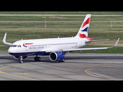 British Airways A320neo RTO at Toulouse Airport HD