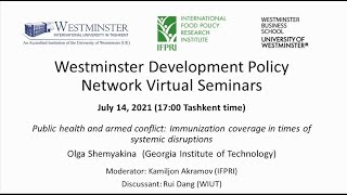 July 14, :Public health and armed conflict: Immunization coverage in times of systematic disruptions
