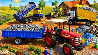 🚜Drive JCB and Uploading 🪨🏗Stone From Dumper🌋 Truck in Game #truck #jcb #tractor #dumper #games 0139 screenshot 4