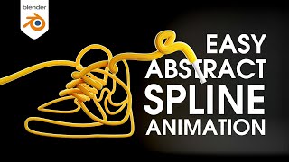 Blender3D 3.5 - Abstract Spline Animation Geometry Nodes