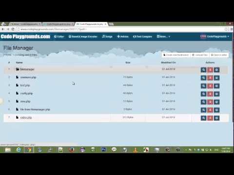 How to user codeplaygrounds.com filemanager