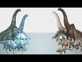 Herbivore Dinosaurs vs Ice Team | ARBS