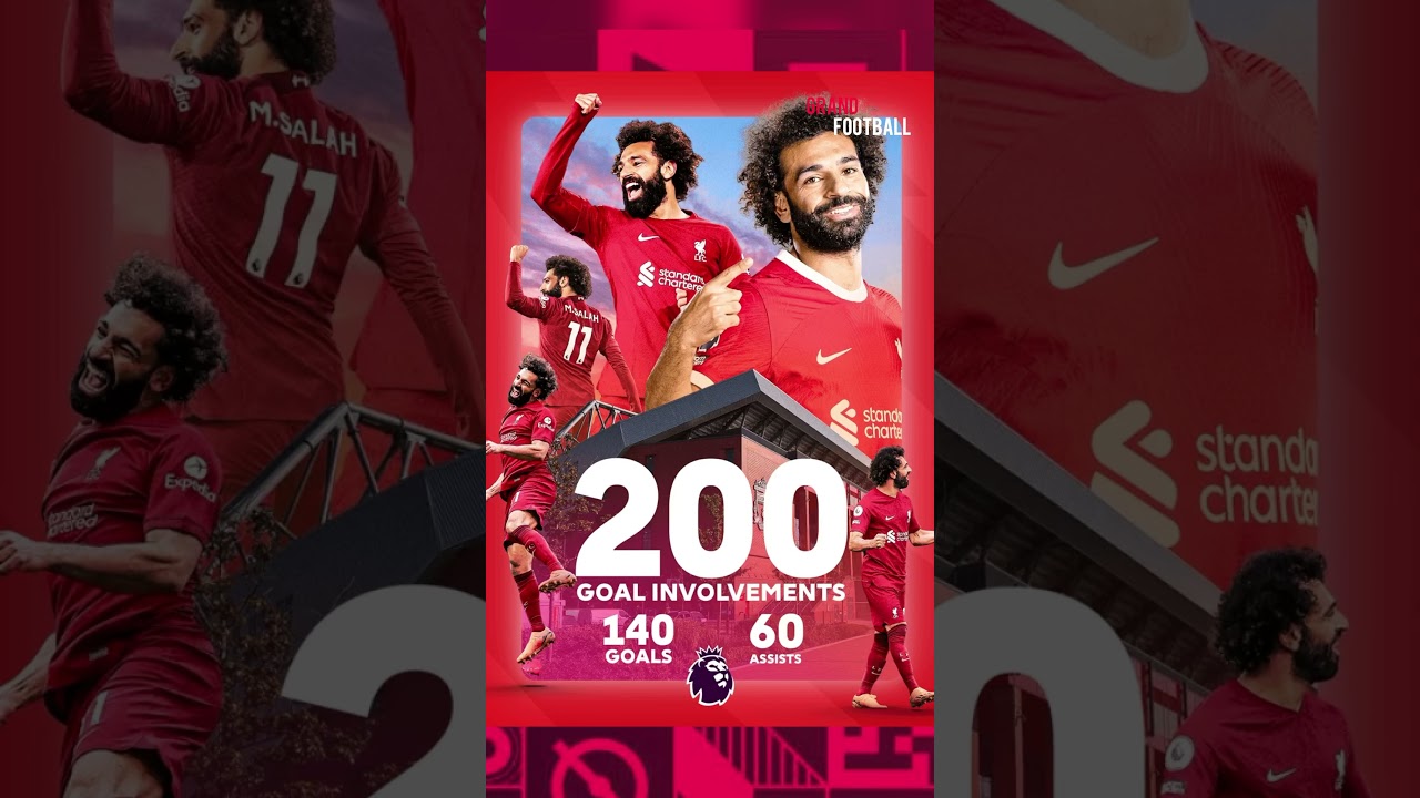 Salah supera as 200 participações em gols na Premier League pelo Liverpool  