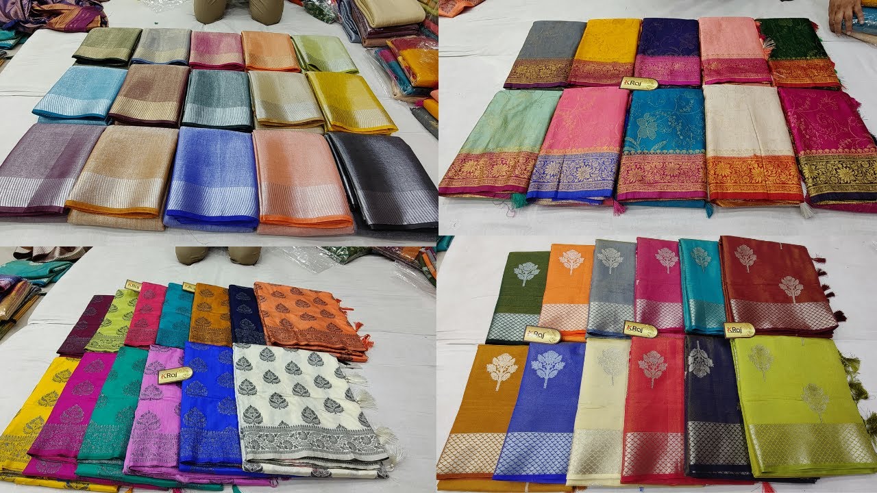 Chickpet Bangalore Manufacturer & Super Wholesale Sarees Lenin Tissue